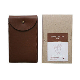 Ecology Double Card Case - Brown