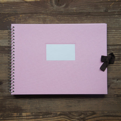 Photo Album Vintage O-Check - Fabric Cover - Pink - L Size