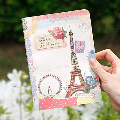 Stitch Notebook - Paris - Vintage Collage - Line Note - S - VY1699