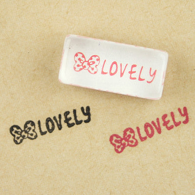 Long Line Glass Stamp - 239 - Lovely